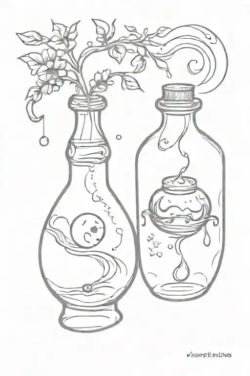 Moon In A Potion Bottle