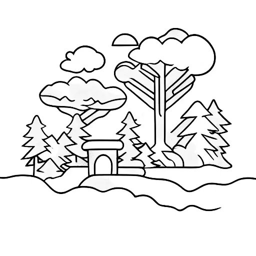 A Boy Walking Into A Forest