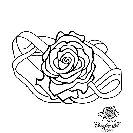 Ribbon For Breast Cancer And Allopecia With Color