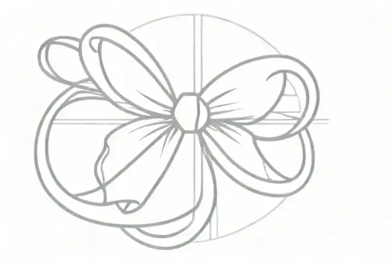 Little Cute Bow On The Cross