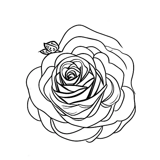 Neck Rose And Small Hearts