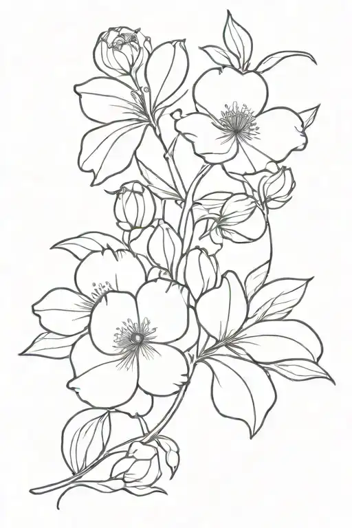 Birth Flowers Intertwined