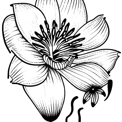 Tiger Lilly With Mom In Stem