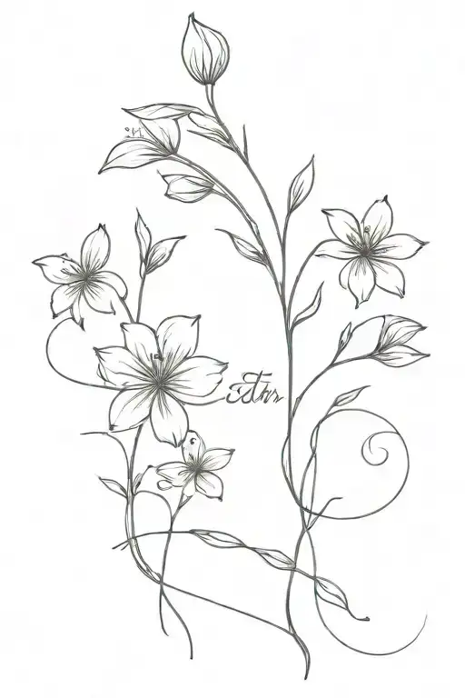 Dainty Flowers With The Words Let Them In Caligraphy Going Down The Stem