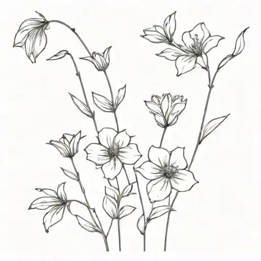 Dainty Flowers With Let Them Going Down The Stem