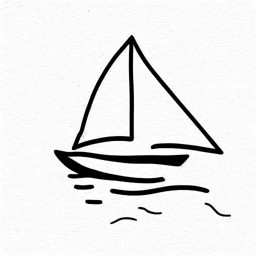 One Line Sailing Boat