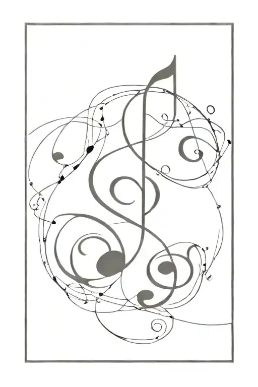 Music Note Intertwined