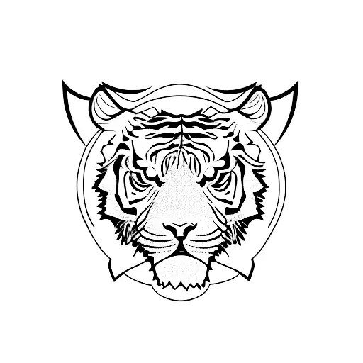 Tiger With Gladiolus