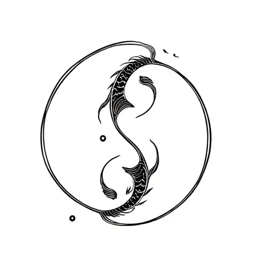 Yin Yang Fish Swimming
