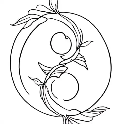 Yin Yang Fish Swimming Gracefully