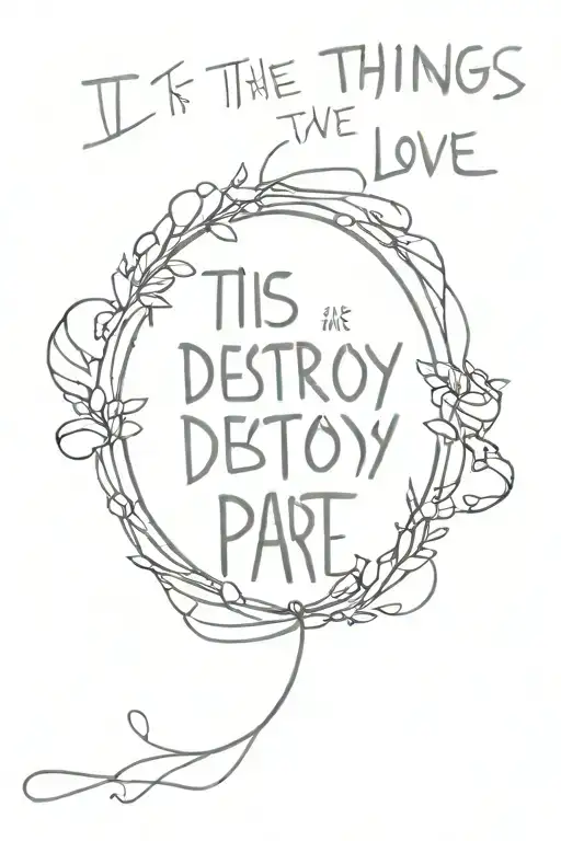 It's The Things That We Love Most That Destroy Us Part Text