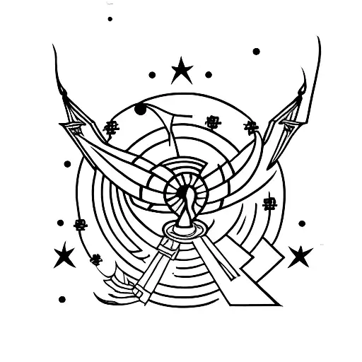 A Minimalist Tattoo Of The Constellation Draco With The Word 'Ignite' Incorporated Into The Design