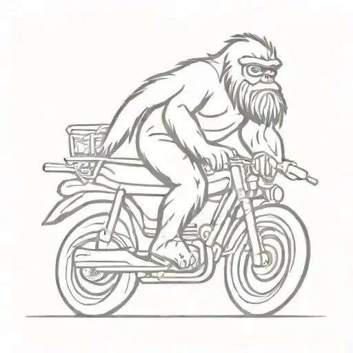 Side Profile Bigfoot Riding Honda Spree