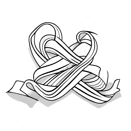 Ribbon For Breast Cancer And Allopecia