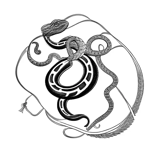 A Beautifully Detailed Snake Coiled Around A Polo Ralph Lauren Logo