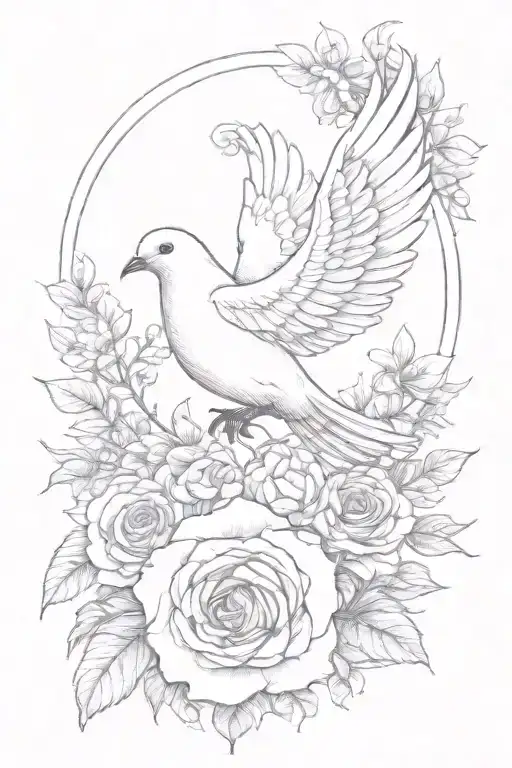 A Life Line Eternal Pink Dove And The Letter E