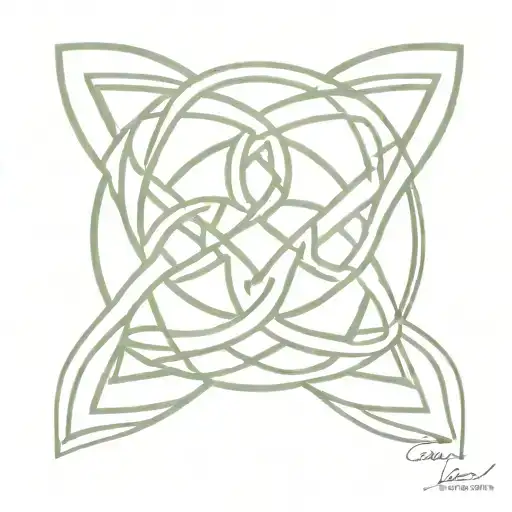 Celtic Knot With 4 C's Intertwined
