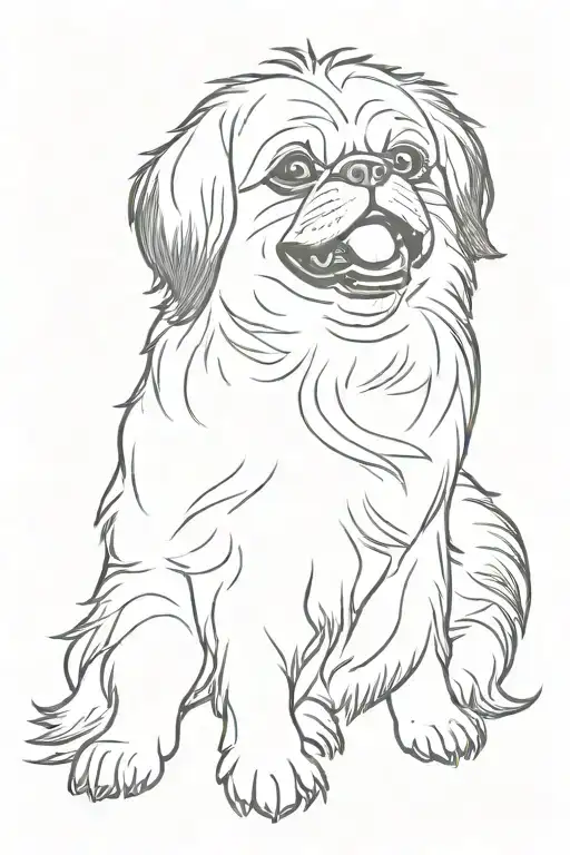 Pekingese Dog Laughing