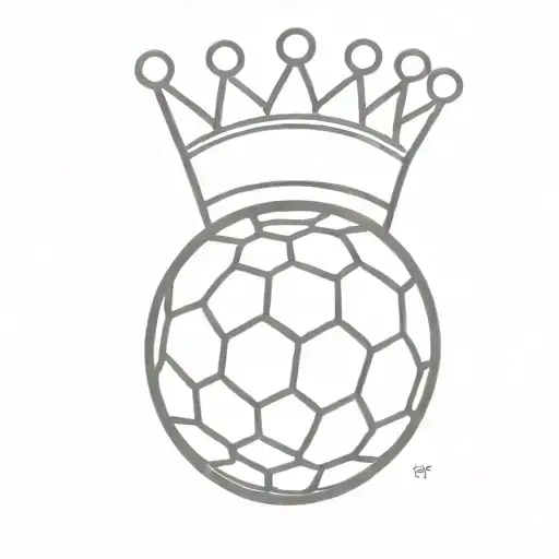 Soccer Ball With Crown On Top Of It