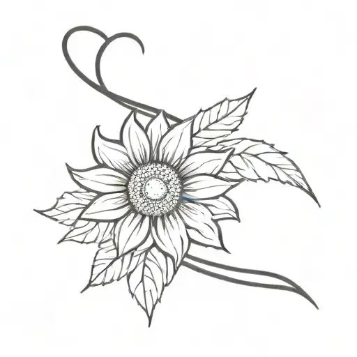 Endometriosis Ribbon And Sunflower