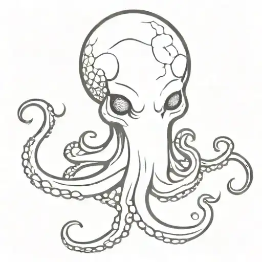 Octopus Suction Cups Forming A Skull