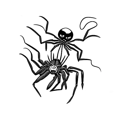 Nun-headed Spider With Red Eyes