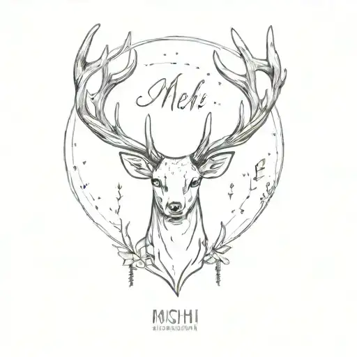 Deer Antlers And Under It Name Mohi