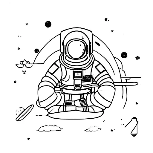 Meditating Astronaut