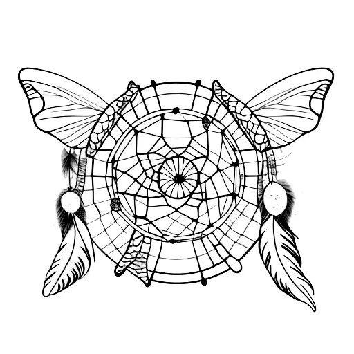 Butterfly With Dreamcatcher