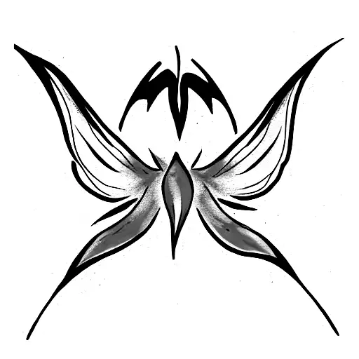 Orange On Fire With Batwings Attached