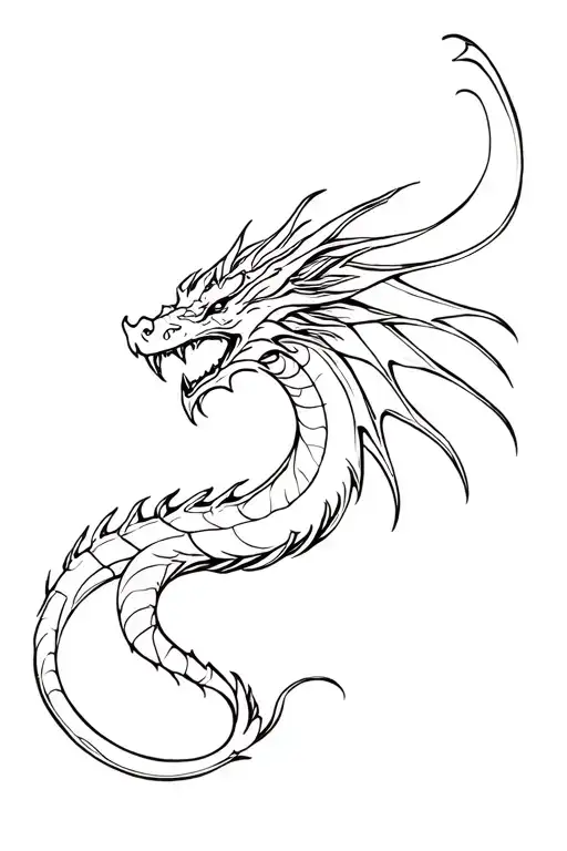 Dragon Side Profile Long