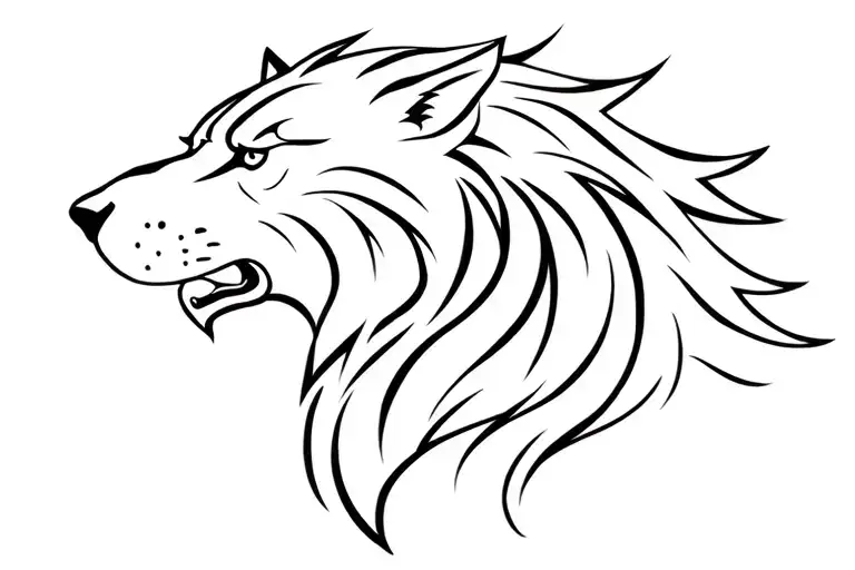 Wolf Lion Head