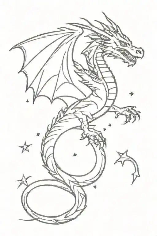 Dragon Small With Stars Forming