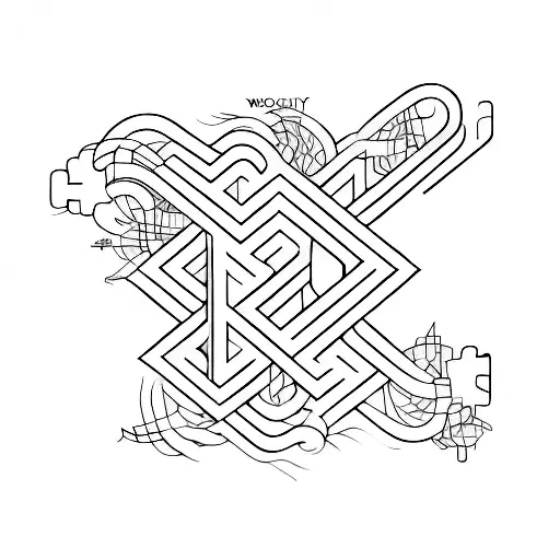 Word S With Lineary Dasign