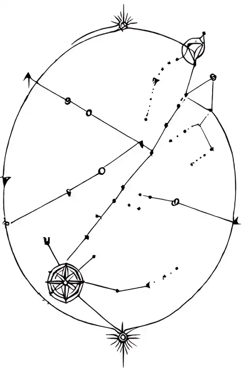 Pisces Constellation With Wind Rose