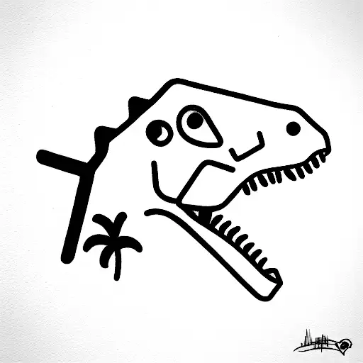 Simple Dinosaur With Its Body