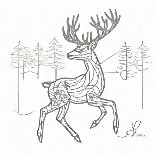 Deer With Forest