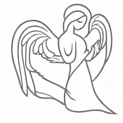 Angel Standing With A Heart