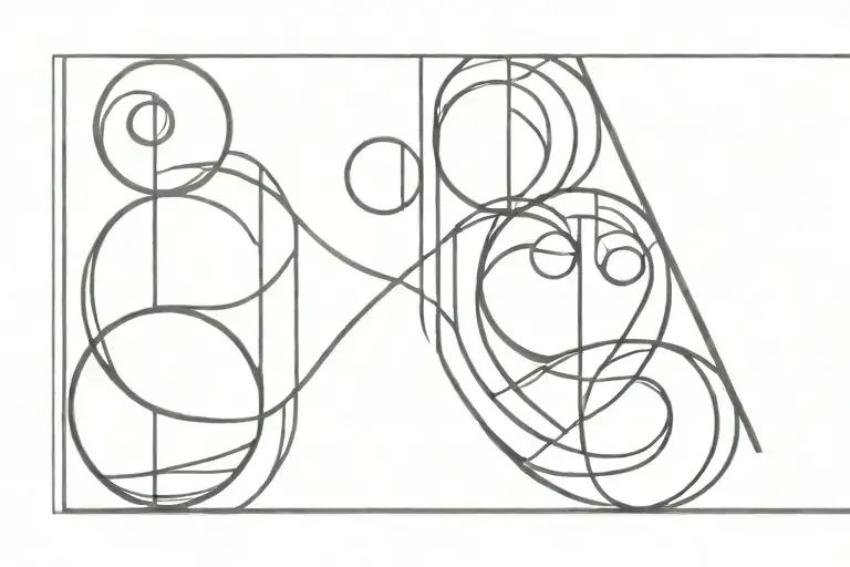 Abstract Family Of Four Rennie Mackintosh Style