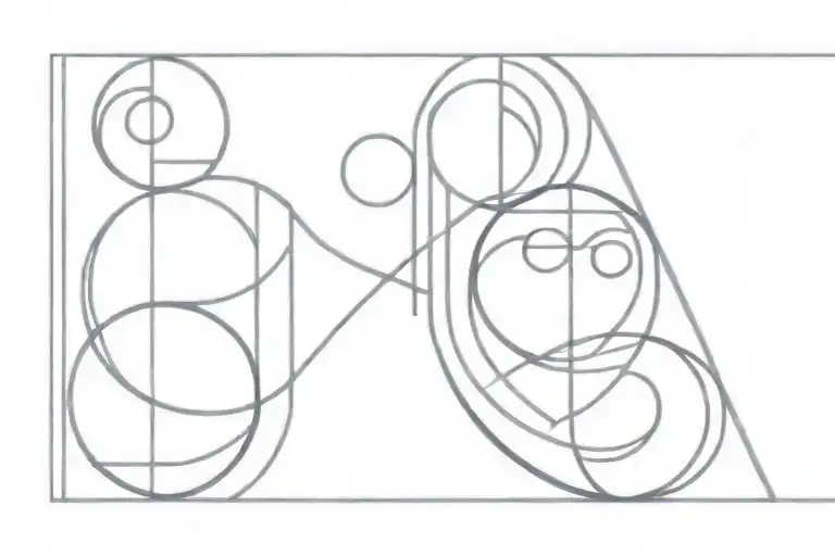 Abstract Family Of Four Rennie Mackintosh Style