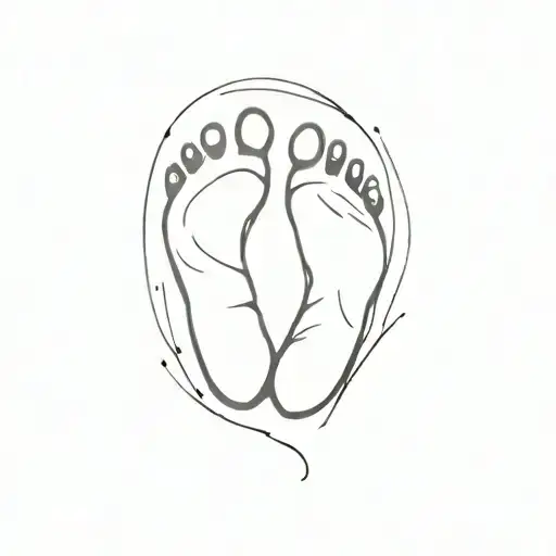 Baby Footprint Scratch Marks