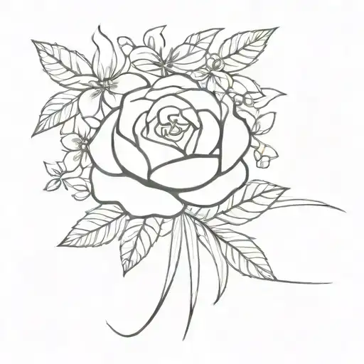 April June July October Birth Flower Bouquet Wrapped With A Bow