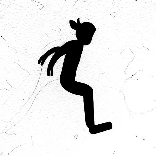 One Line Of A Person Running