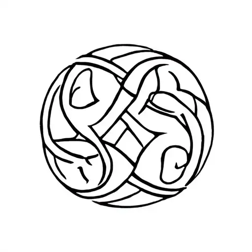 Negative Space Celtic Triskelion