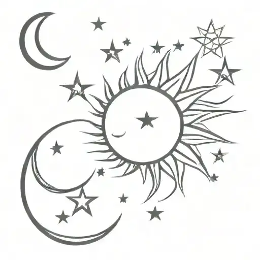 Sun And Moon And Stars