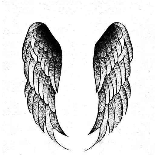 Outline Of Angel Wings With 93 Written Inside