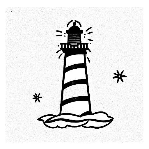 Lighthouse With Flower Base