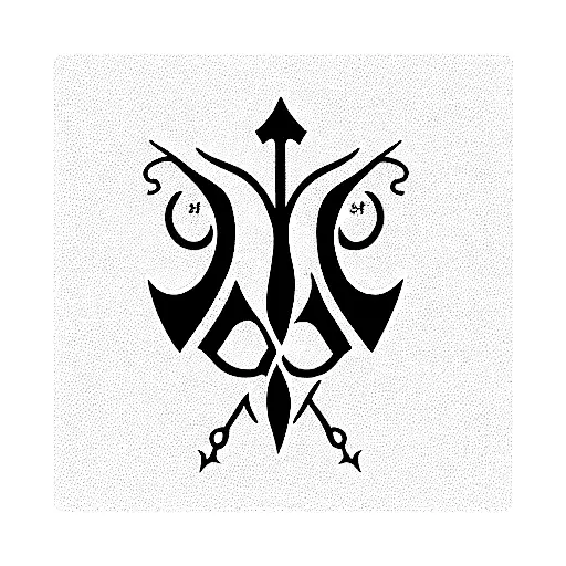 Simple Card Spades Elven Symbol Lines Organic Elvish