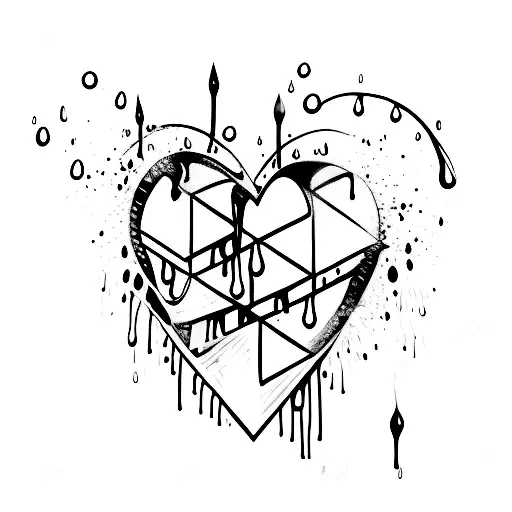 Dripping Black Heart