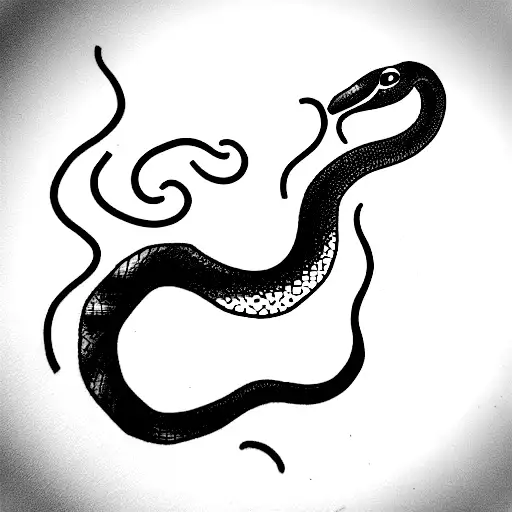 Striking Snake On Fire